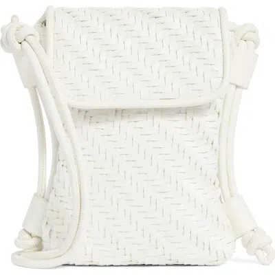 Dolce Vita Woven Crossbody Bag In White