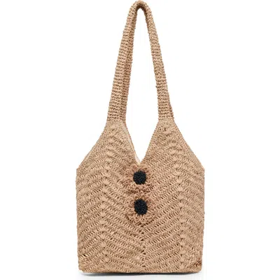 Dolce Vita Woven Shoulder Bag In Brown