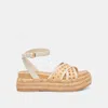 Dolce Vita Wriley Sandals Creme Woven Raffia