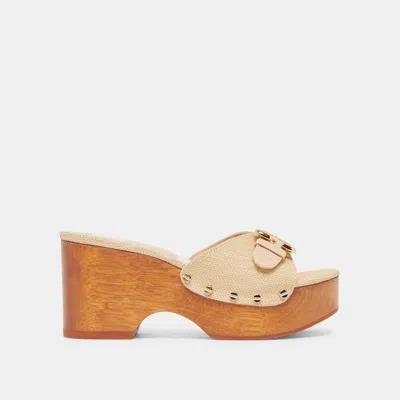 Dolce Vita Yalah Heels Lt Natural Raffia In Neutral