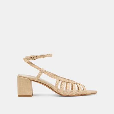 Dolce Vita Yasmin Heels Natural Raffia In Neutral