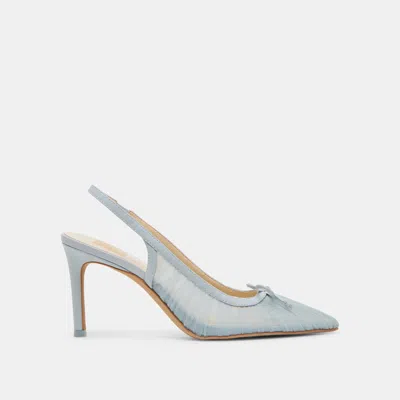 DOLCE VITA YELA HEELS LIGHT BLUE TULLE
