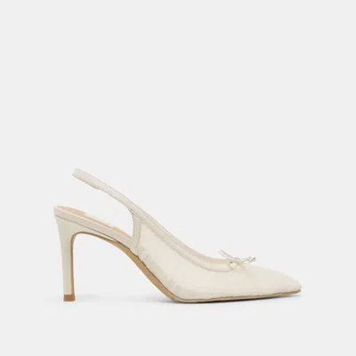 Dolce Vita Yela Heels White Tulle