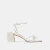 Dolce Vita Ysabel Pearl Heels True White Satin