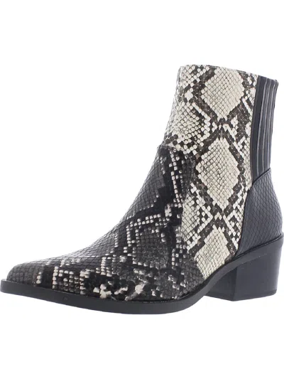 Dolce Vita Zada Womens Faux Leather Snake Print Booties In Multi