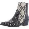 Dolce Vita Zada Womens Faux Leather Snake Print Booties In Multi