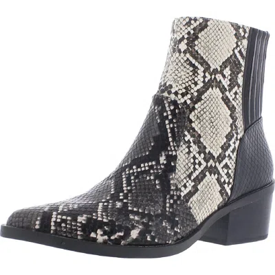 Dolce Vita Zada Womens Faux Leather Snake Print Booties In Multi