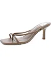 Dolce Vita Zanna Womens Faux Leather Slip On Slide Sandals In Multi