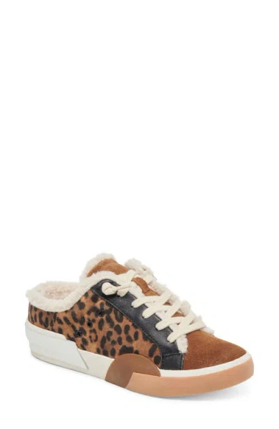Dolce Vita Zantel Faux Shearling Lined Slip-on Sneaker In Leopard