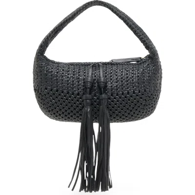 Dolce Vita Zenia Woven Leather Handbag In Black