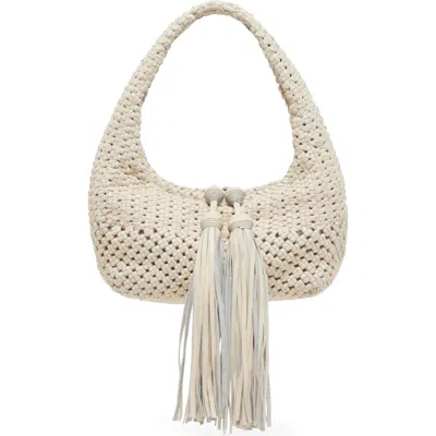 Dolce Vita Zenia Woven Leather Handbag In Bone