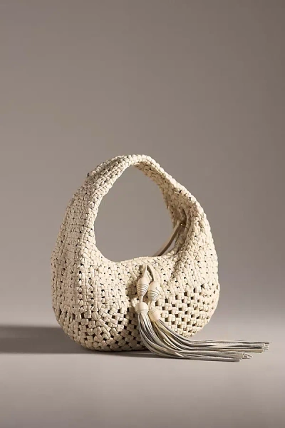 Dolce Vita Zenia Woven Shoulder Bag In White