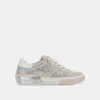 Dolce Vita Zina Crystal Sneakers Ivory Suede In White