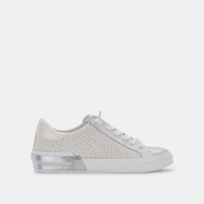 Dolce Vita Zina Pearl Wide Sneakers Vanilla Pearls In White