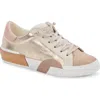 Dolce Vita Zina Plush Sneaker In Gold Leather