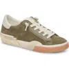 Dolce Vita Zina Plush Sneaker In Moss Perforated Suede