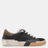 Dolce Vita Zina Plush Sneakers Black Multi Woven In Multi