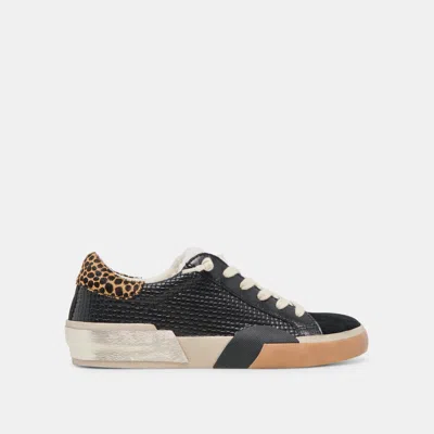 Dolce Vita Zina Plush Sneakers Black Multi Woven