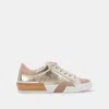 Dolce Vita Zina Plush Sneakers Gold Leather In Multi