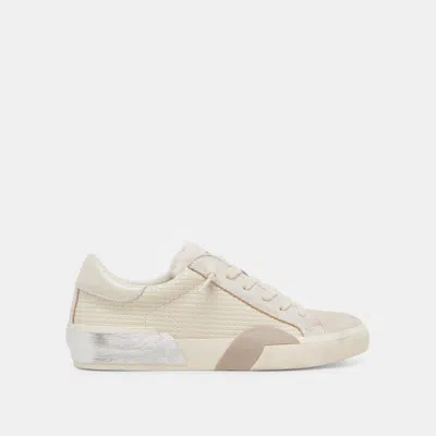 Dolce Vita Zina Plush Sneakers Off White Woven