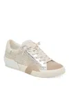 Dolce Vita Zina Plush Womens Lace-up Suede Casual And Fashion Sneakers In Stone
