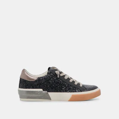 Dolce Vita Zina Sneakers Black Shimmer Glitter