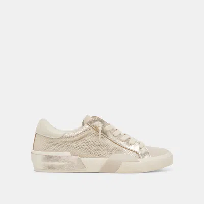 Dolce Vita Zina Sneakers Champagne Embossed Leather