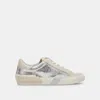 Dolce Vita Zina Sneakers Chrome Distressed Leather In Gray