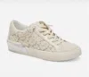 DOLCE VITA ZINA SNEAKERS IN CREAM BLUE LACE