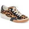 Dolce Vita Zina Womens Calf Hair Metallic Casual And Fashion Sneakers In Leopard Multi