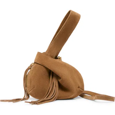 Dolce Vita Zury Leather Fringe Handbag In Brown