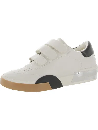 Dolce Vita Zyla Womens Leather Self Closing Straps Casual And Fashion Sneakers In White