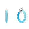 Dolcetto Designs Women's Blue / Silver Tropicale Ocean Hoop - Silver