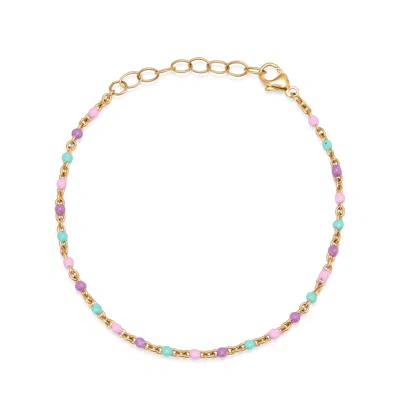 Dolcetto Designs Women's Bolla Bracelet Gold Vermeil And Enamel In Yellow