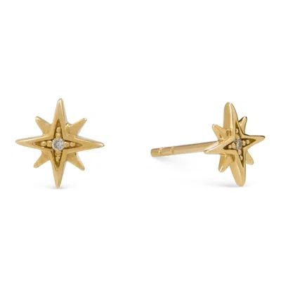 Dolcetto Designs Women's Fides Star Stud Earrings - Recycled Gold & Lab Grown Diamonds