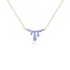 Dolcetto Designs Women's Gold / Pink / Purple Gelato Lavender Necklace - Gold