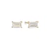 Dolcetto Designs Women's Lab Grown Diamond Baguette Studs - 0.50ctw Recycled 9k Gold In Gold