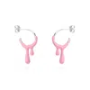 Dolcetto Designs Women's Pink / Purple / Silver Gelato Raspberry Hoop - Silver