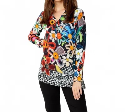 Dolcezza Art Pour Toi Minnie De Mickey Blouse In Multicolor In Black