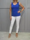 Dolcezza Basic Essentials Tank In Aqua In Multi