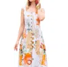 Dolcezza Big Changes Midi Dress In Orange In Multi