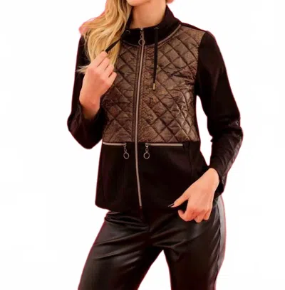 Dolcezza City Rock Knitted Jacket In Black In Multi