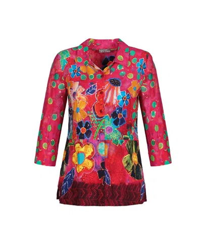DOLCEZZA FIESTA FLORAL TUNIC IN RED