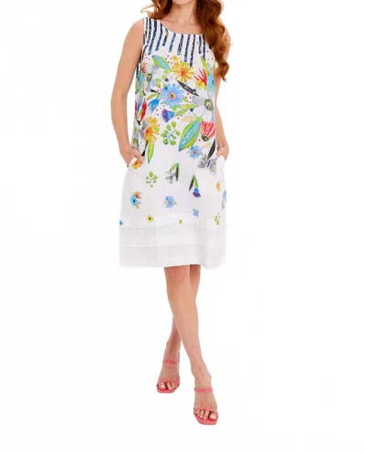Dolcezza Floral Woven Dress In Multi Color