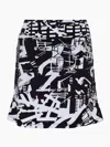 DOLCEZZA GOLF SKORT IN BLACK/WHITE