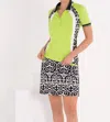 Dolcezza Golf Skort In Black/white/green In Multi