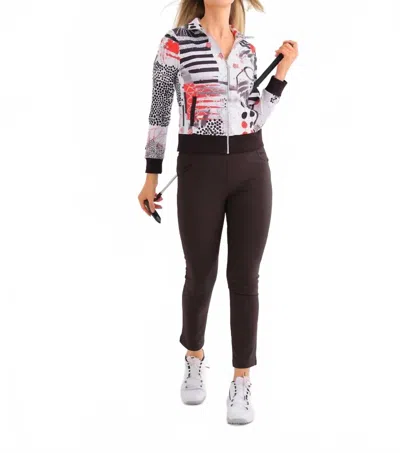 Dolcezza Knit Jacket In Red/black/white In Multi