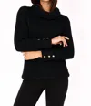 Dolcezza Knit Pullover Top In Black In Black