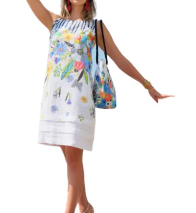 Dolcezza New Bouquet Coming Soon Linen Dress In White