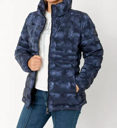 Dolcezza Puffer Jacket In Navy In Blue